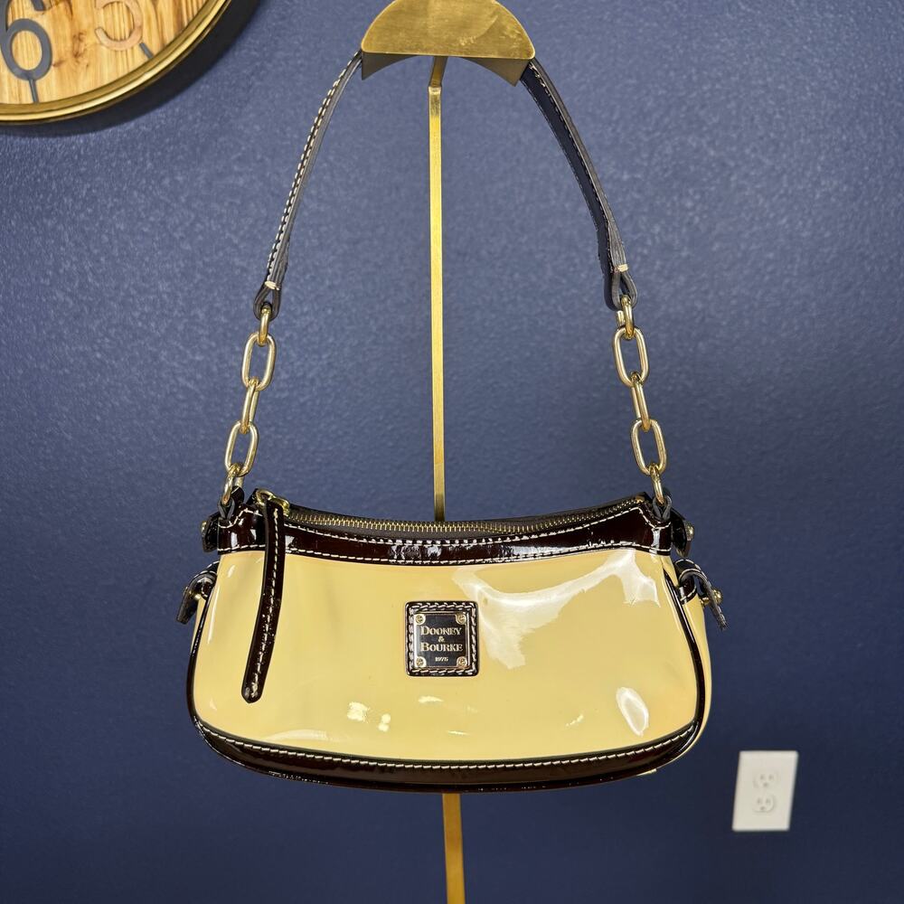 Mini Dooney & Bourke Cream and Brown Shoulder Bag
